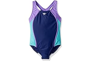 Girl's One-Piece Swimsuit: Mesh Splice, Comfort with Style