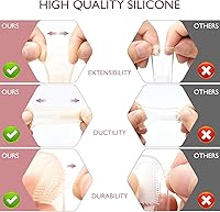 Vista 3 de Momcozy Silicone Finger Toothbrush for Baby, Baby Finger Toothbrush for Training Teething, Infant Oral Cleaner, 2 Pcs Silicone Toothbrush