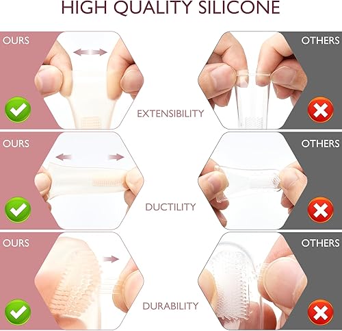 Miniatura 10 de Momcozy Limpiador de lengua para bebé, cepillo de dientes desechable para bebés, cepillo de dientes para niños pequeños para limpieza de dientes,