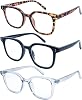 3 Pack Bifocal Reading Glasses,Blue Light Blocking Computer Readers for Women,Anti UV Ray Filter Eyeglasses 1.0
