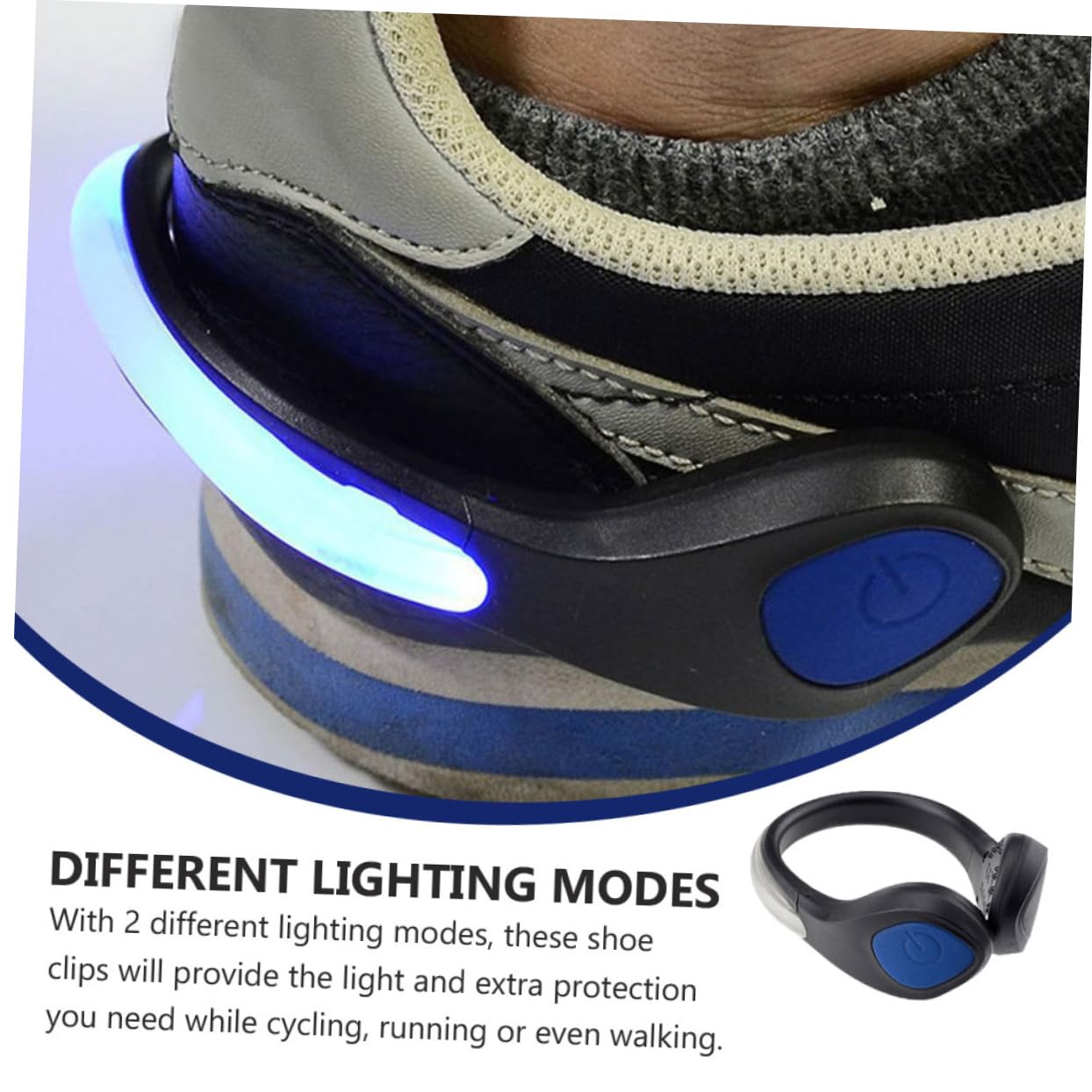 BESPORTBLE 12pièces Lumières LED De Sécurité pour Chaussures Clip Lumineux pour Course Accessoires pour Jogging Et Cyclisme Résistantes à Eau Et Légères