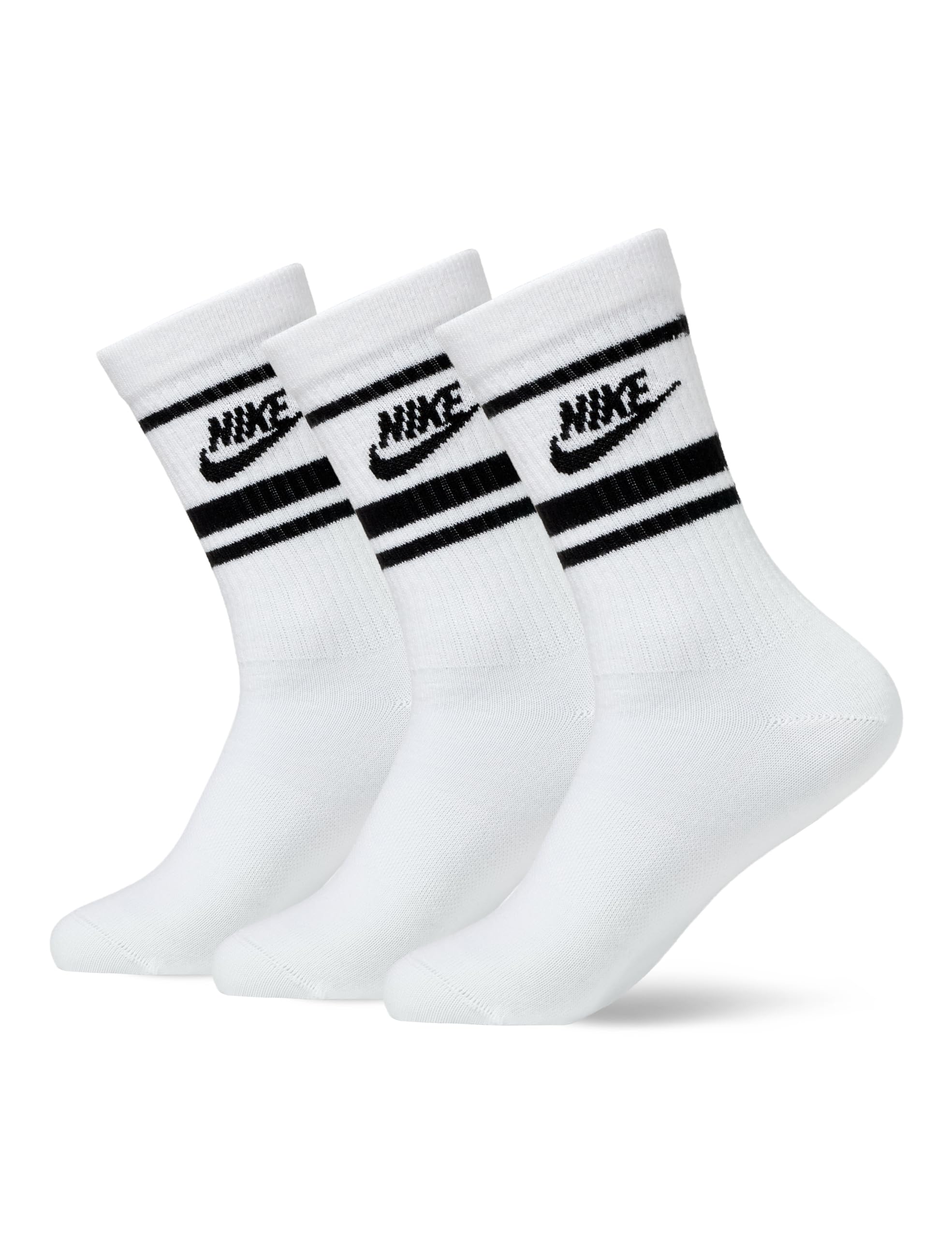 NIKE Men's Nsw Everyday Essential Cr Socks S White/Black/Black
