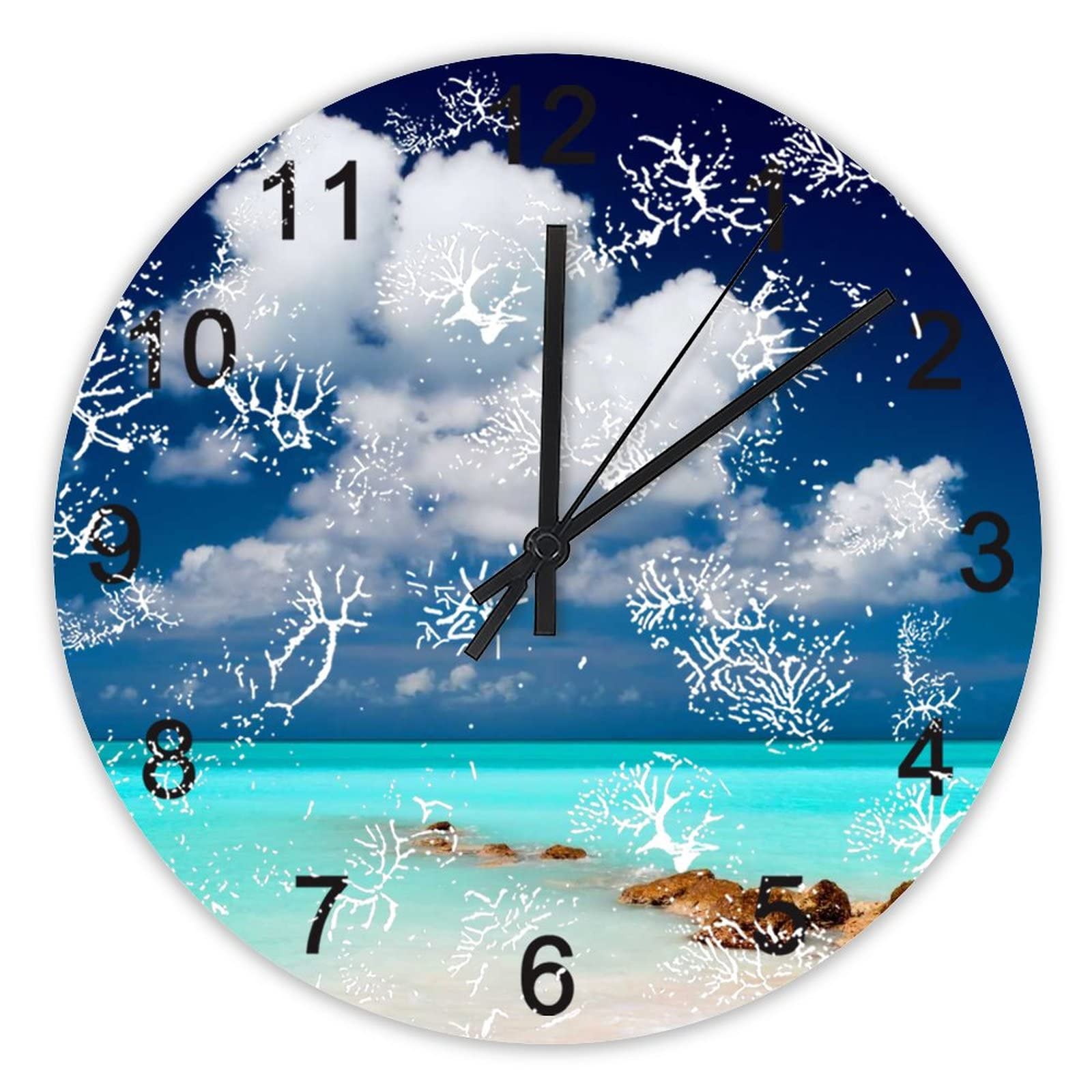 Horloge murale silencieuse pour chambre à coucher décoration cuisine 40cm