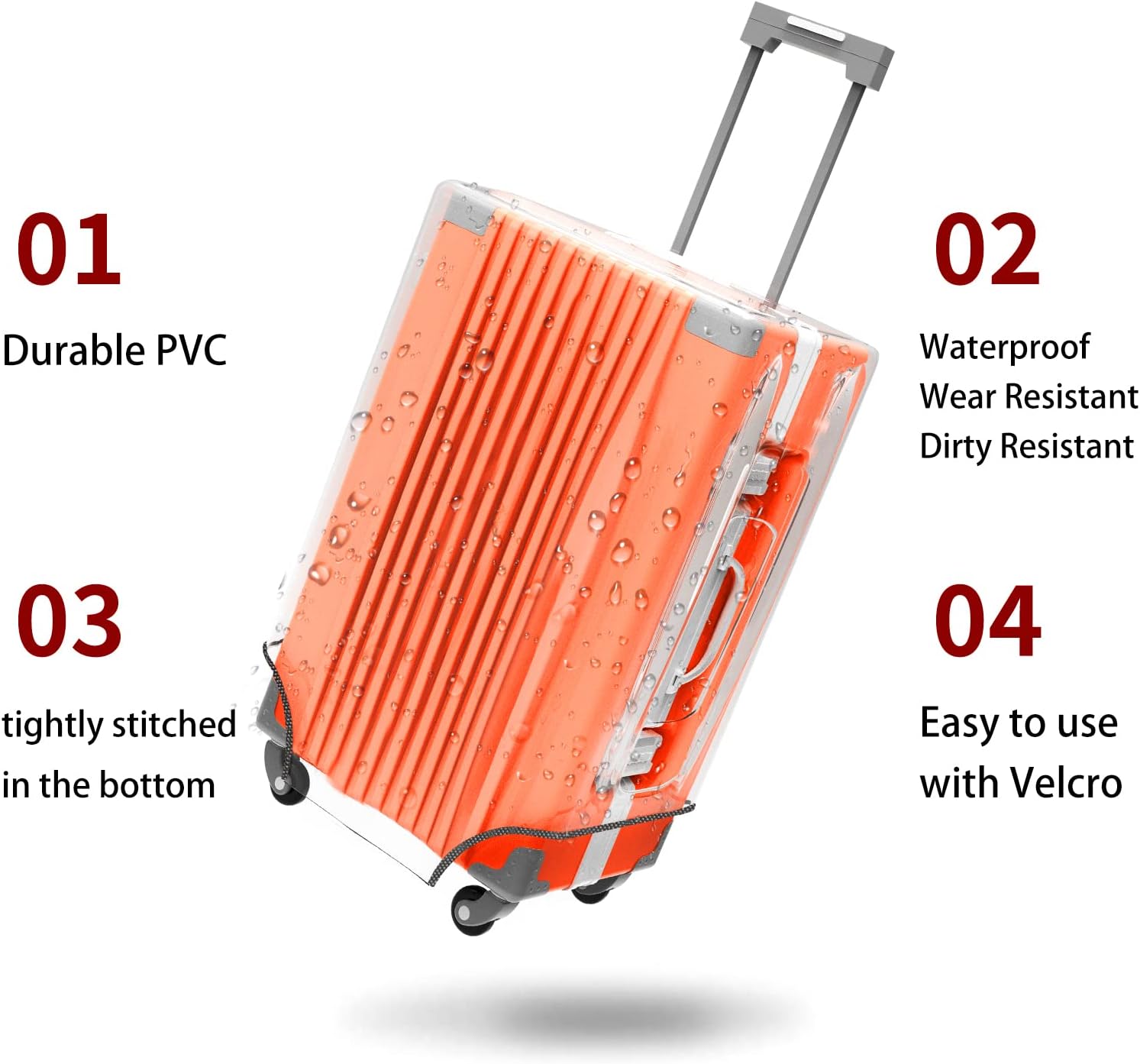 review Esholife Clear PVC Luggage Cover Protectors 30 Inch Suitcase Cover for Suitcase TSA Approved 29-32Inch (27.16''H x 20.27''L x 12.40''W)