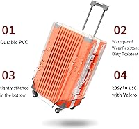 Vista 4 de Cubierta de equipaje de PVC transparente protectores de maleta para maleta aprobada por la TSA, marco transparente