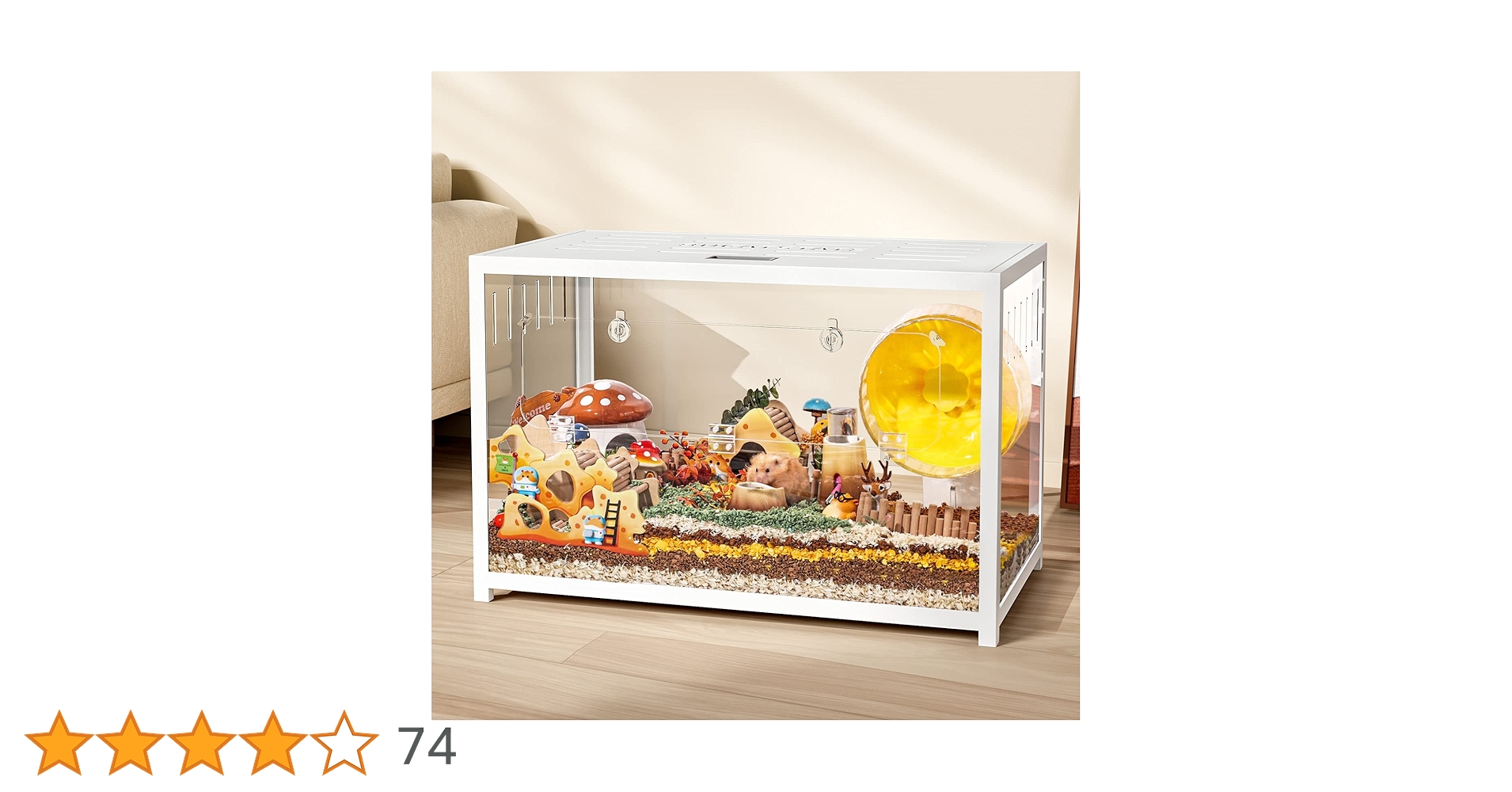 Amazon | BUCATSTATE ハムスター ケージ メタル製 65cm クリア