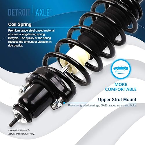 Miniatura 2 de Detroit Axle - 4 barras estabilizadoras traseras para Chrysler 200 Sebring Dodge Avenger, 2 puntales y muelles helicoidales, 2 eslabones de barra