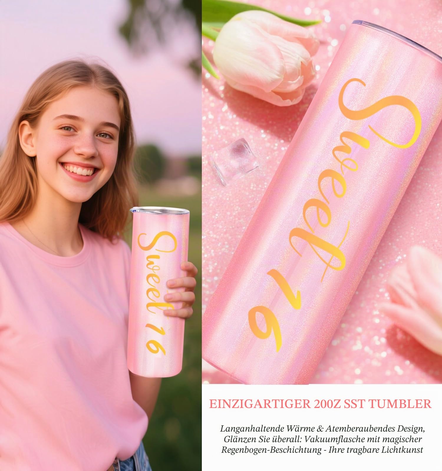 Sweet 16 Geschenke für Mädchen, 16. Geburtstag, Geschenke für Mädchen, 16 Jahre altes Mädchen, Geburtstagsgeschenkideen, einzigartig, trendig für Teenager, Tochter, Nichte, Enkelin, sie Happy 16th
