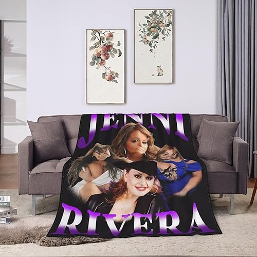 Miniatura 7 de Manta Jenni Singer Rivera de franela suave para sofá, dormitorio, decoración del hogar, mantas de regalo para todas las estaciones, 40 x 30 pulgadas