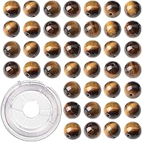 Vista 33 de 100 cuentas redondas sueltas de lava negra natural de 0.315 pulgadas para fabricación de joyas con cordón elástico de cristal