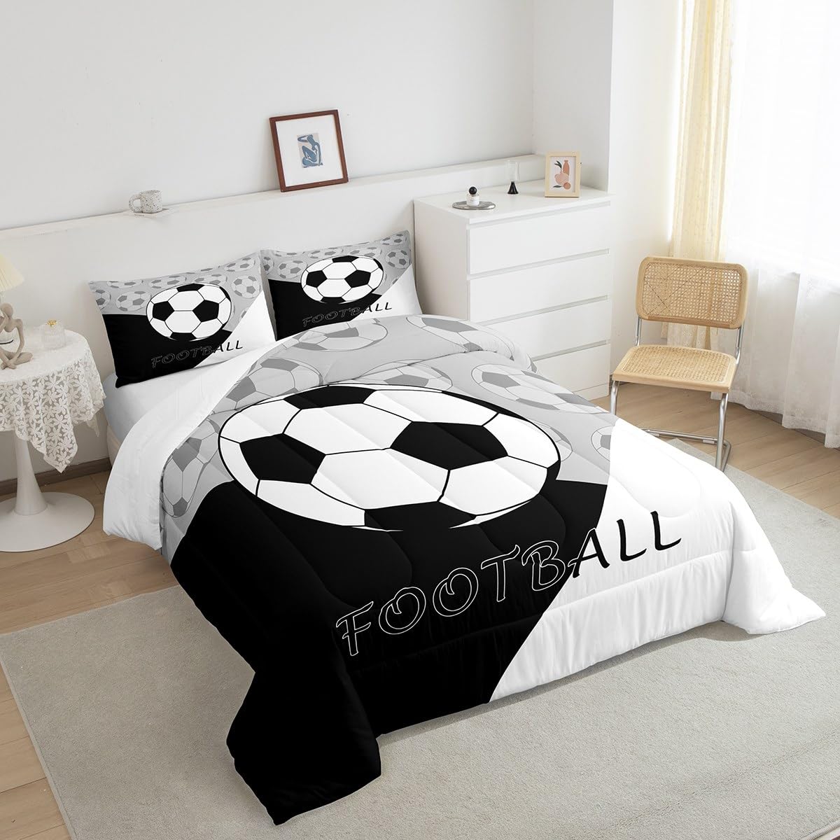 NÄSSELKLOCKA Copripiumino E 2 Federe, Grigio Scuro-verde/fantasia - Foto 5