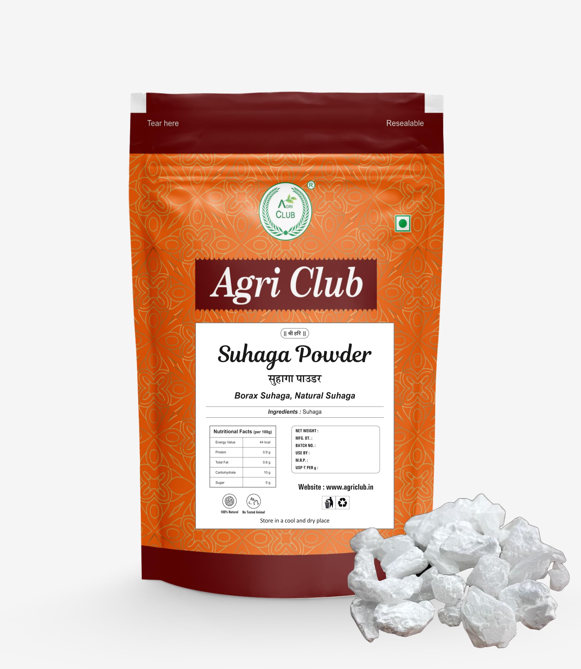 Suhaga Powder - Borax Powder - Sodium Borate -Powder 400M