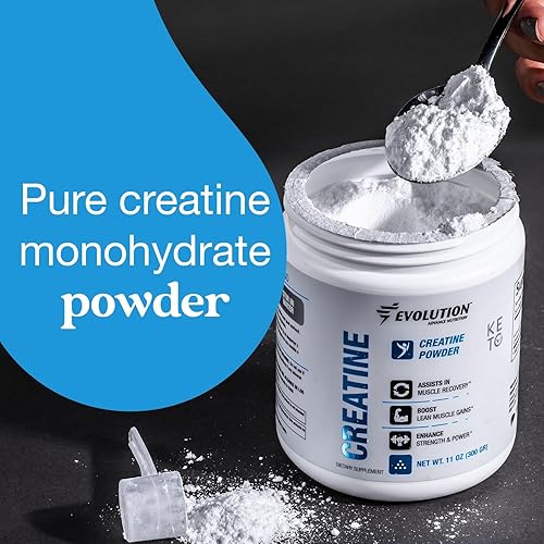 Miniatura 6 de Evolution Advance Nutrition Pure Keto creatina monohidrato en polvo  Suplemento de apoyo para la recuperación muscular y mayor fuerza y potencia,