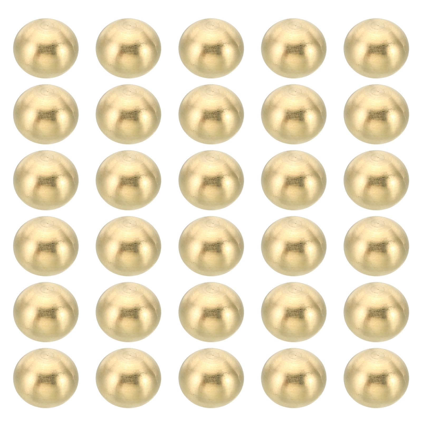 PATIKIL M4x10mm Thread Cap Nuts Knob, 30 Pack Brass Ball Lamp Decoration Screw Caps Nut Cover Nut for Furniture Lighting or DIY Project