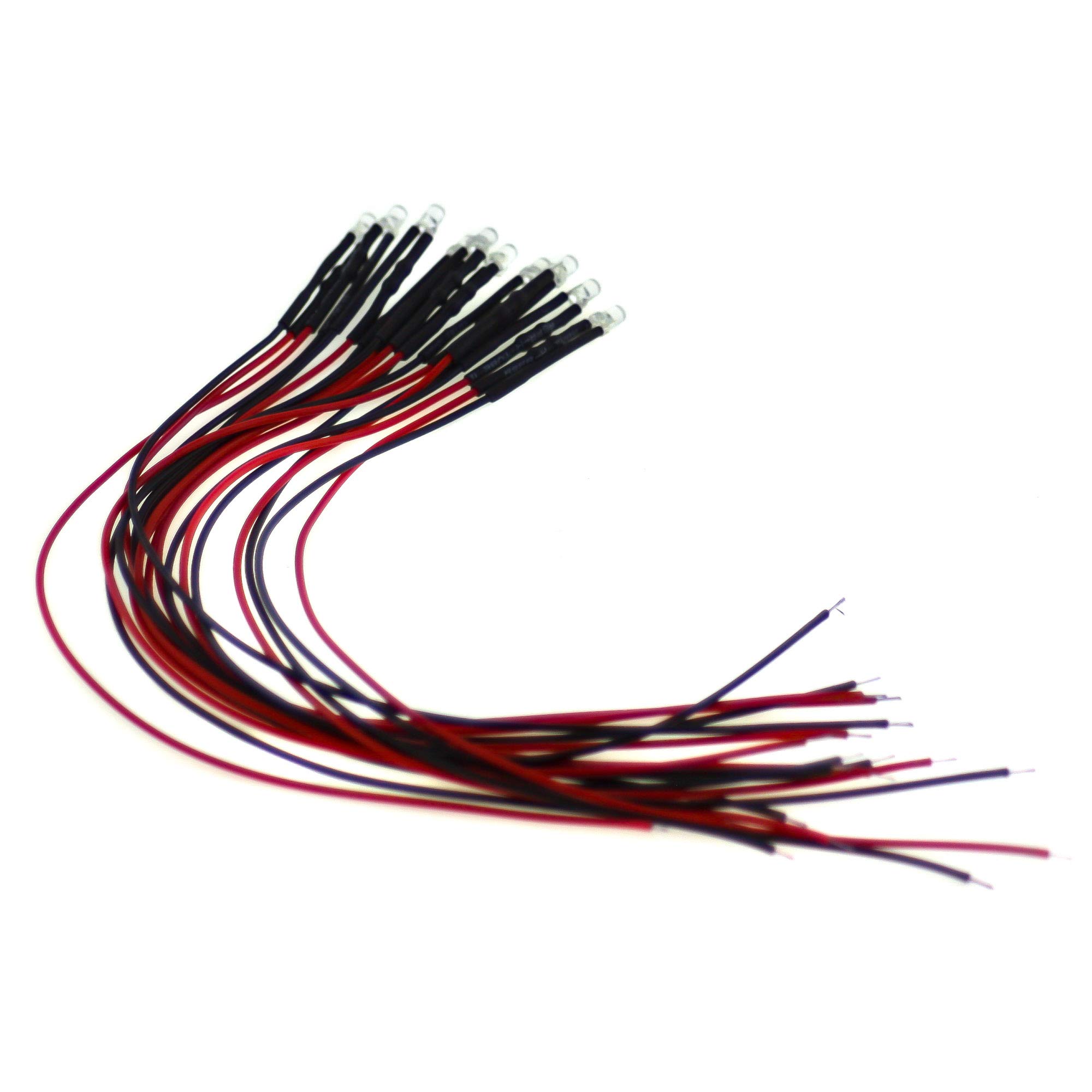 LED 3mm 5V blu 20cm cavo resistenza integrata