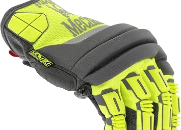 Mechanix Wear Size 9 Hi-Viz Yellow M-Pact 2 Armortex TrekDry Full Finger Anti-Vibration Gloves With Extended Neoprene Cuff, Medium SP2-91-009