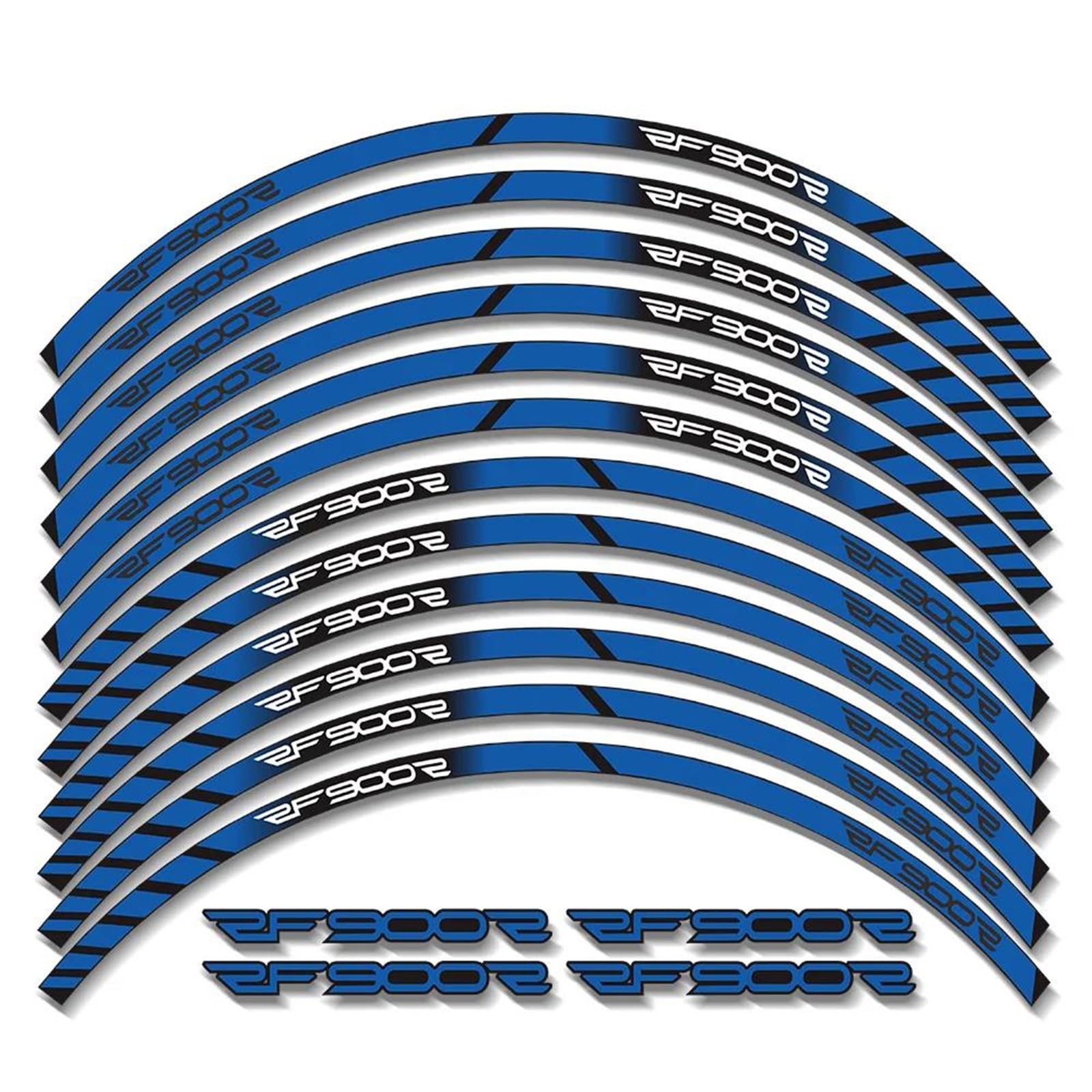 Ntpjk Blue Sticker Part Motorcycle Wheel Ring Sticker Waterproof Reflective For Suzuki Rf900r Rim Hub Stripe(Blue)