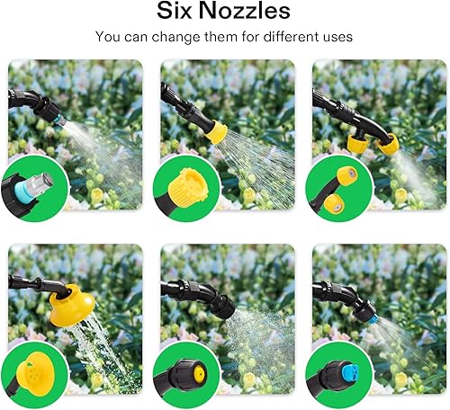 Miniatura 4 de Pulverizador a batería, pulverizador de bomba eléctrica de 1.3 galones5L con seis boquillas, correa de hombro ajustable y varita de pulverización