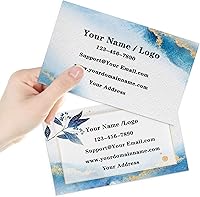 Vista 1 de Tarjetas de visita impresas personalizadas con texto de imagen de tu logotipo, tarjetas de visita personalizadas con papel mate clásico de 10.58