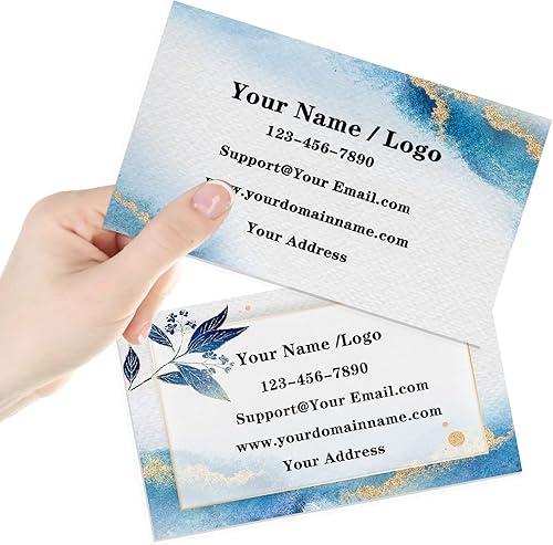Tarjetas de visita impresas personalizadas con texto de imagen de tu logotipo, tarjetas de visita personalizadas con papel mate clásico de 10.58 ozm
