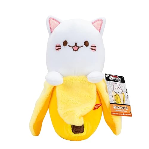 Total Anime Bananya - 8-Inch Super Soft Plush with Authentic Details from Bananya - Bananya