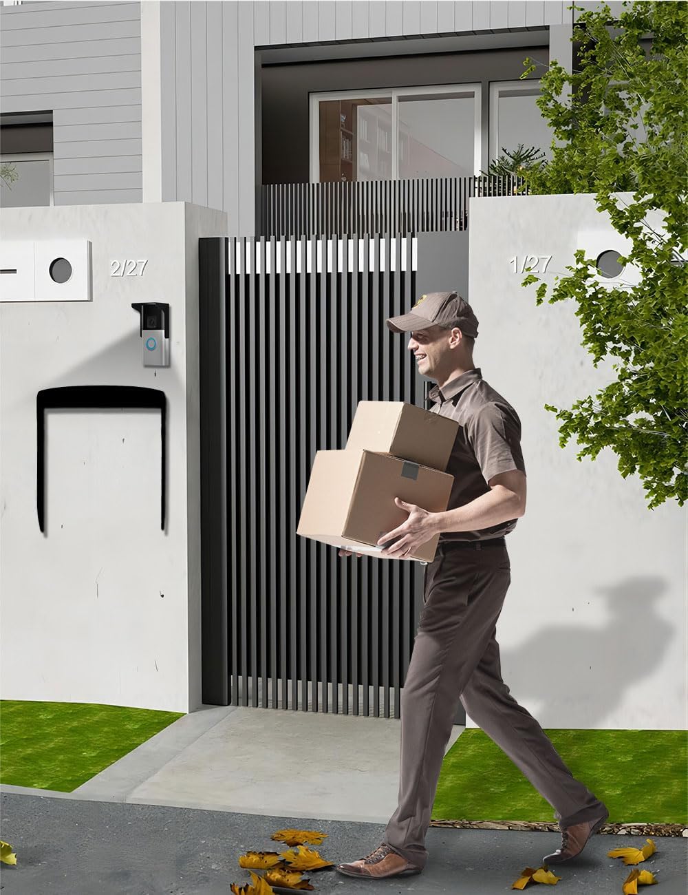 Metals Doorbell Rain Cover Suitable For All Ring Models Doorbell Glare Sun Shade Protector Shield For Ring 1/2/3/4/2020/Pro/Pro 2/Wired Video Doorbells(Black, U65)