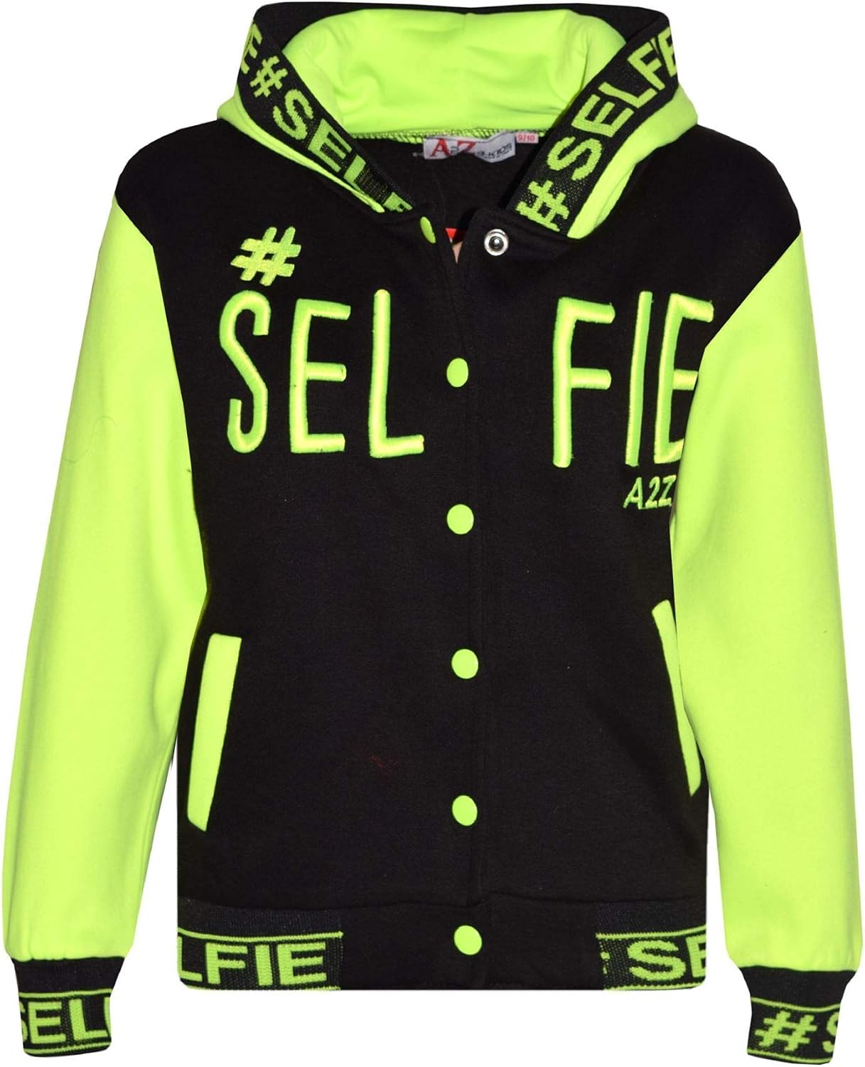 A2Z Kids Girls Boys Tracksuit Designer #Selfie Embroidered Top & Bottom Jogging Suit