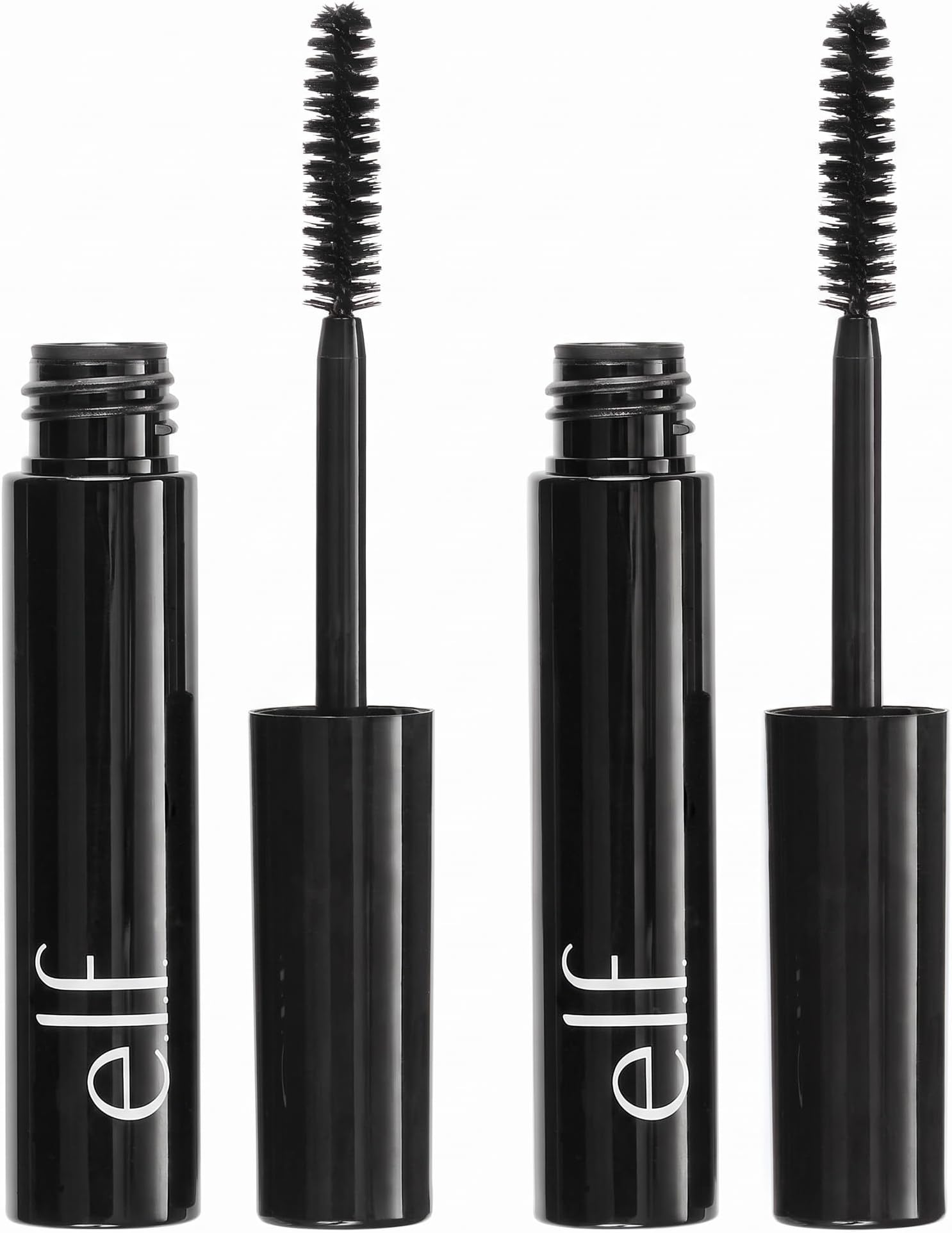 e.l.f. Cosmetics Volumizing Mascara, Mascara For Fuller, Thicker-Looking Lashes, Enriched With Vitamin E, Black,0.19 Fl Oz (Pack of 4)