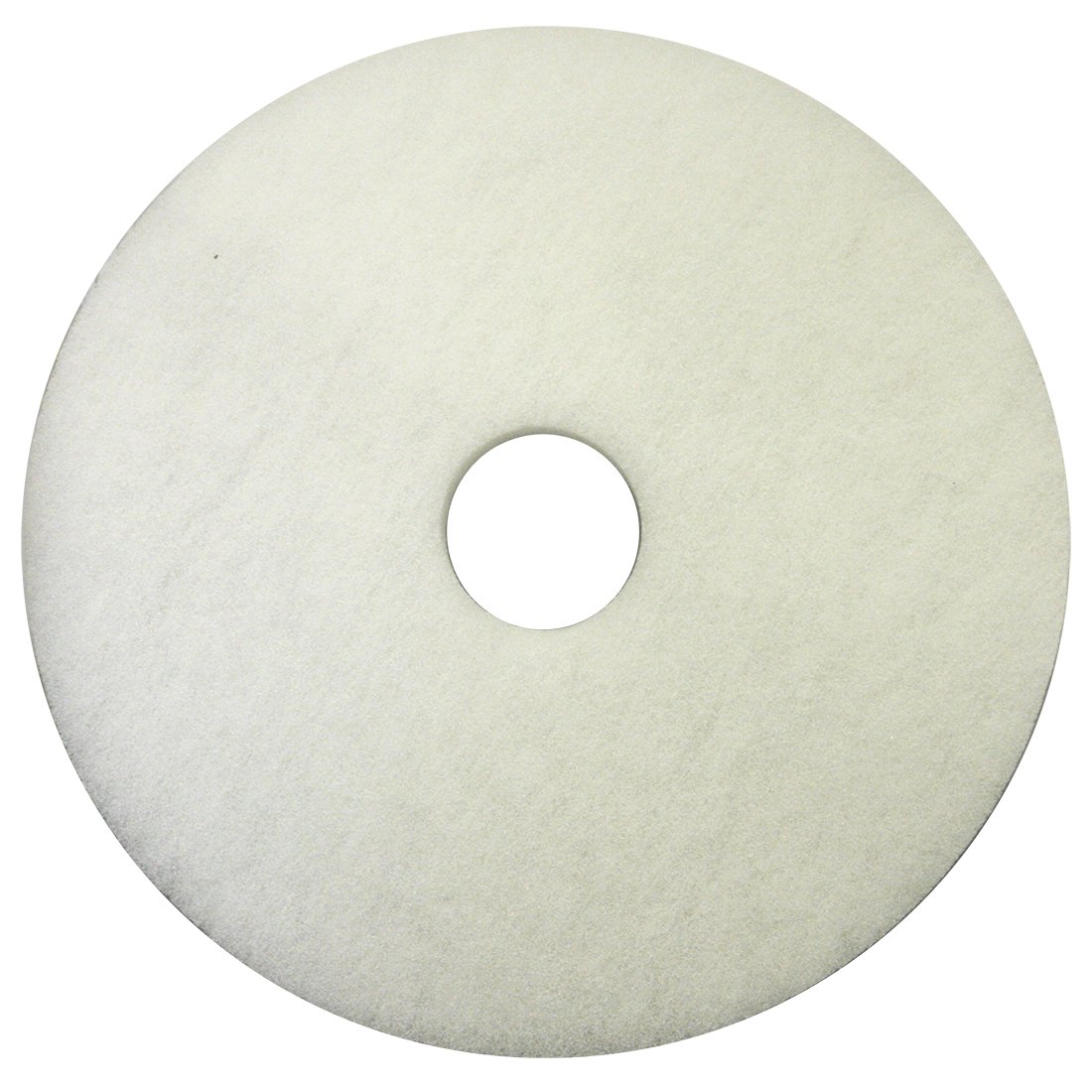 17 Inch White Non-Woven Floor Polishing Pad - 5 Pack