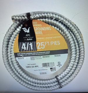 25 ft. 4/1 Gauge Bare Armored Ground Cable-AFC Cable Systems-1303-22-00