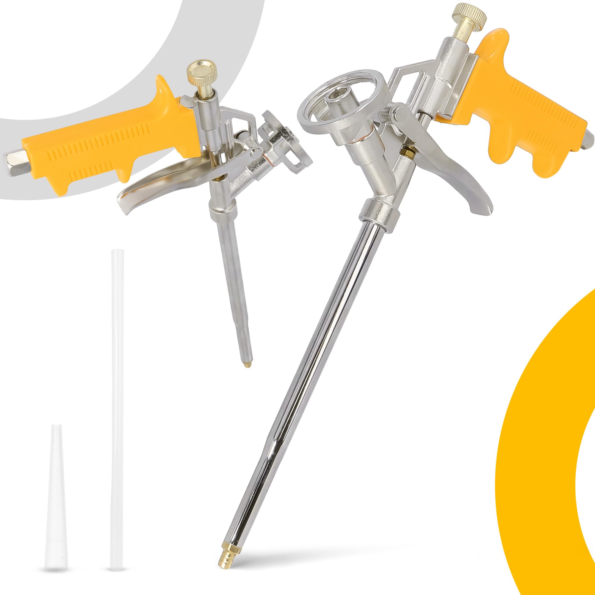 Pistola Schiuma Poliuretanica Strumento Professionale Applicazione Precisa Lavori Montaggio Costruzione Massimo Controllo Impugnatura Ergonomica