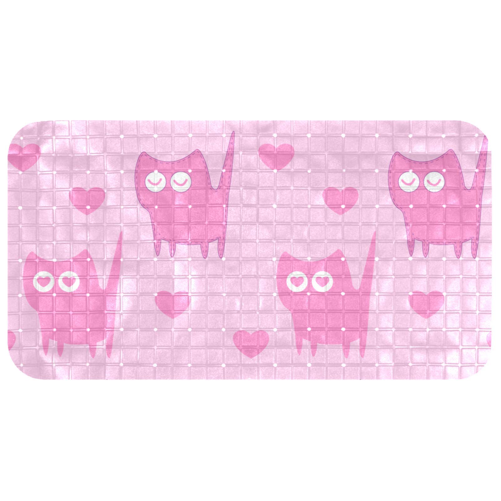 Tapis de sol antidérapant pour éviter les glissades motif chats roses