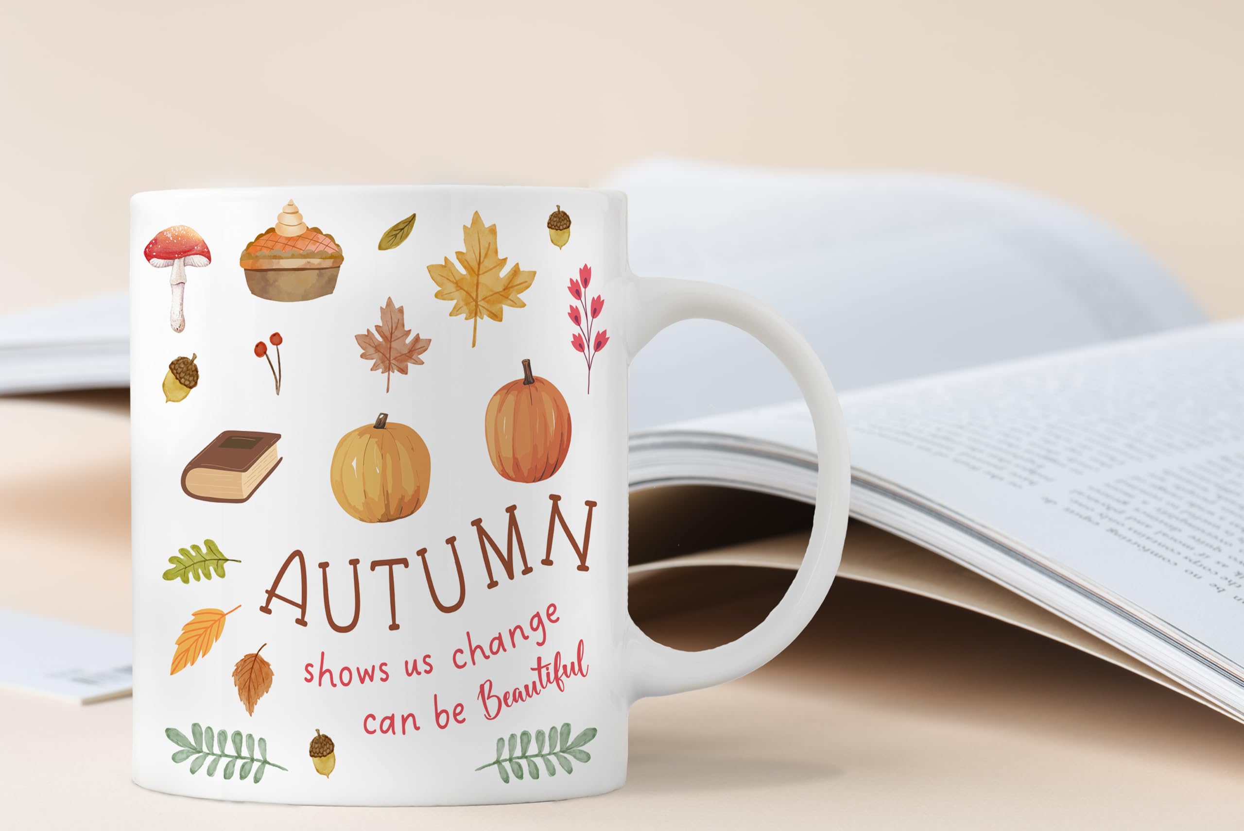 Amazon.com | QASHWEY Fall Pumpkin Autumn Mug, Fall Coffee