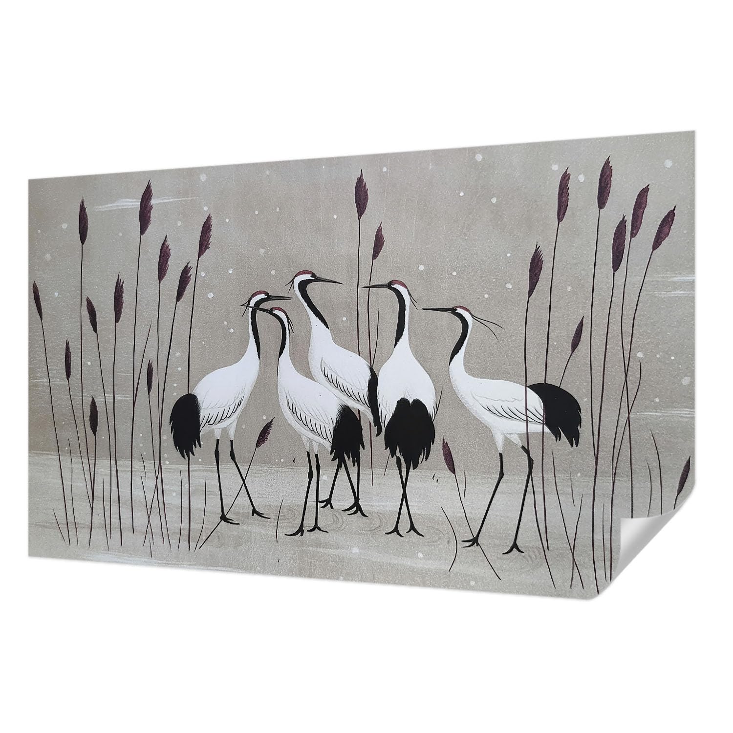 Papier peint haute qualité Tulup fresque panoramique de grues 416x254