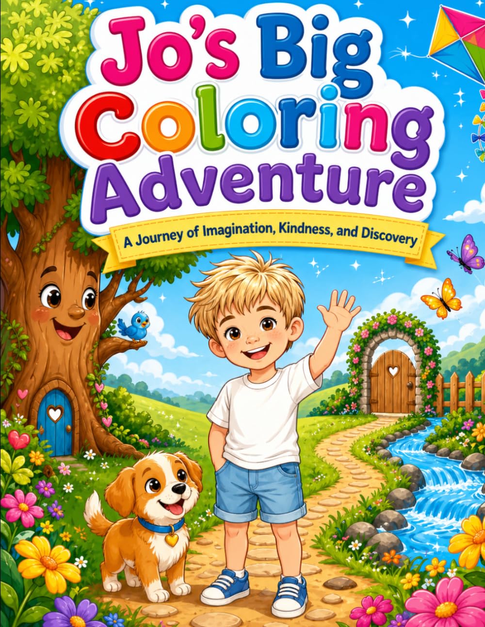Jo's Big Coloring Adventure: A Fun Coloring Book for Kids Ages 4-8