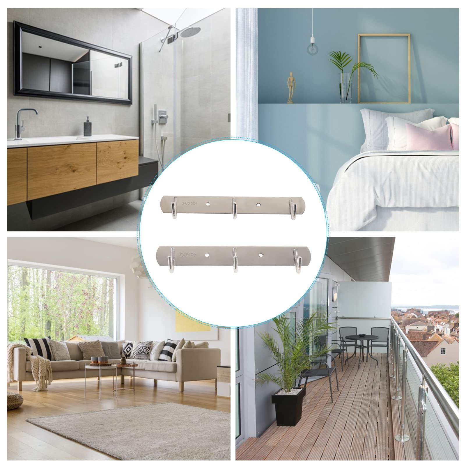 CROCHET FACILE À Installer En Acier Inoxydable Pour Salle De Bain Porte