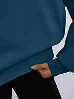 Vista 5 de Trendy Queen - Sudaderas para mujer, sudaderas con capucha de gran tamaño, cuello redondo, suéteres cómodos para otoño e invierno, ropa a la moda