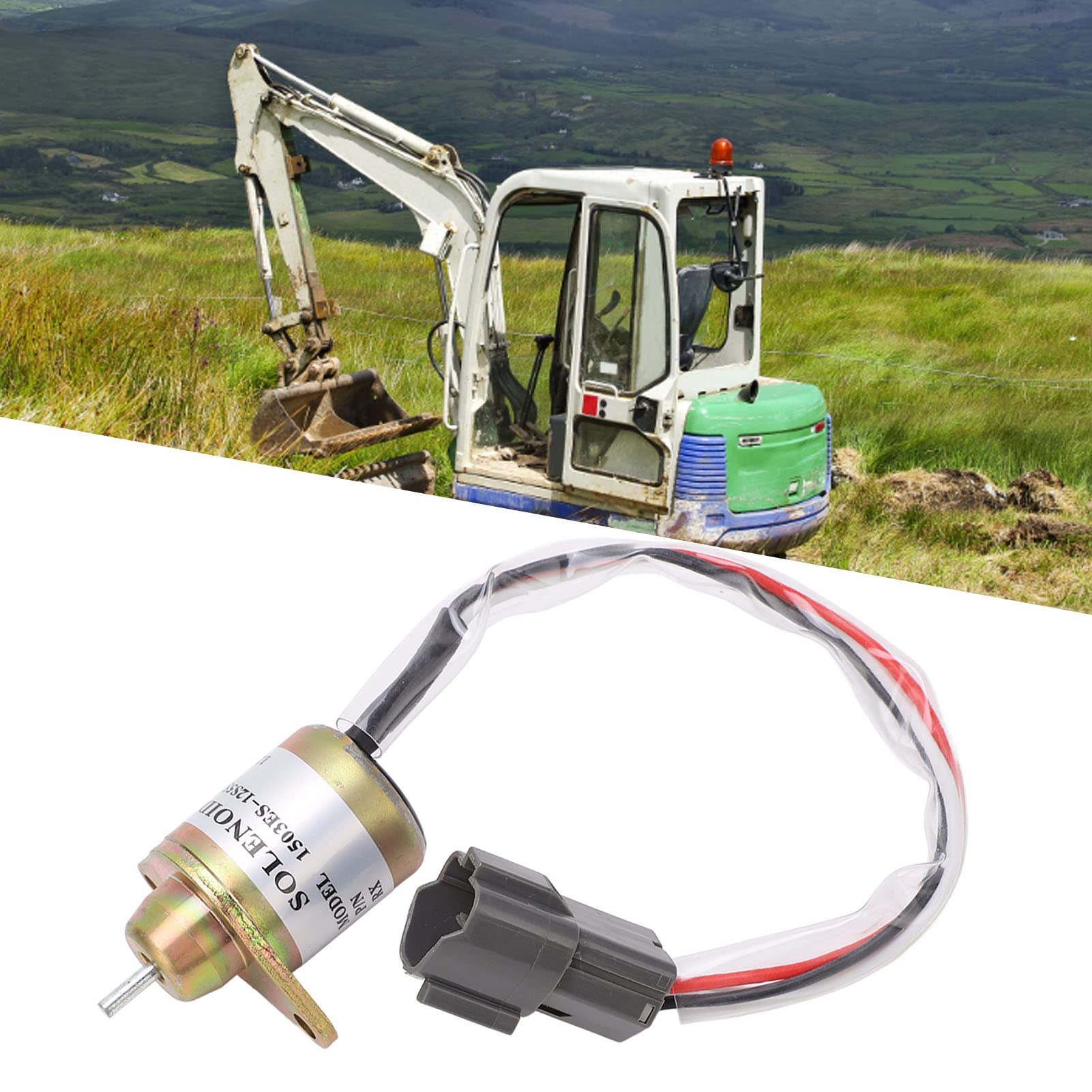 ciciglow Valvola Solista in Lega di Alluminio Datata 12 V Controllo Flameout di Arresto del Carburante per 119233-77932, Facile Installazione
