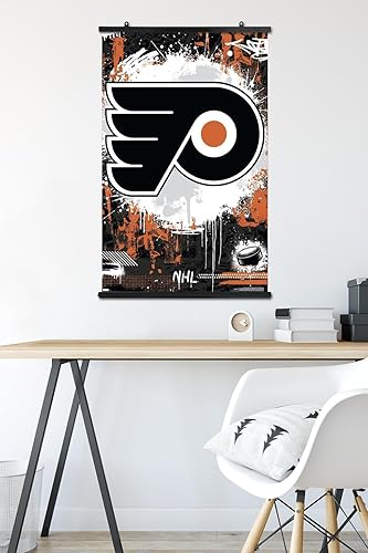Miniatura 5 de Trends International NHL Philadelphia Flyers - Póster de pared con logotipo Maximalist 23, 34 pulgadas de largo x 22.4 W, paquete de póster y clip