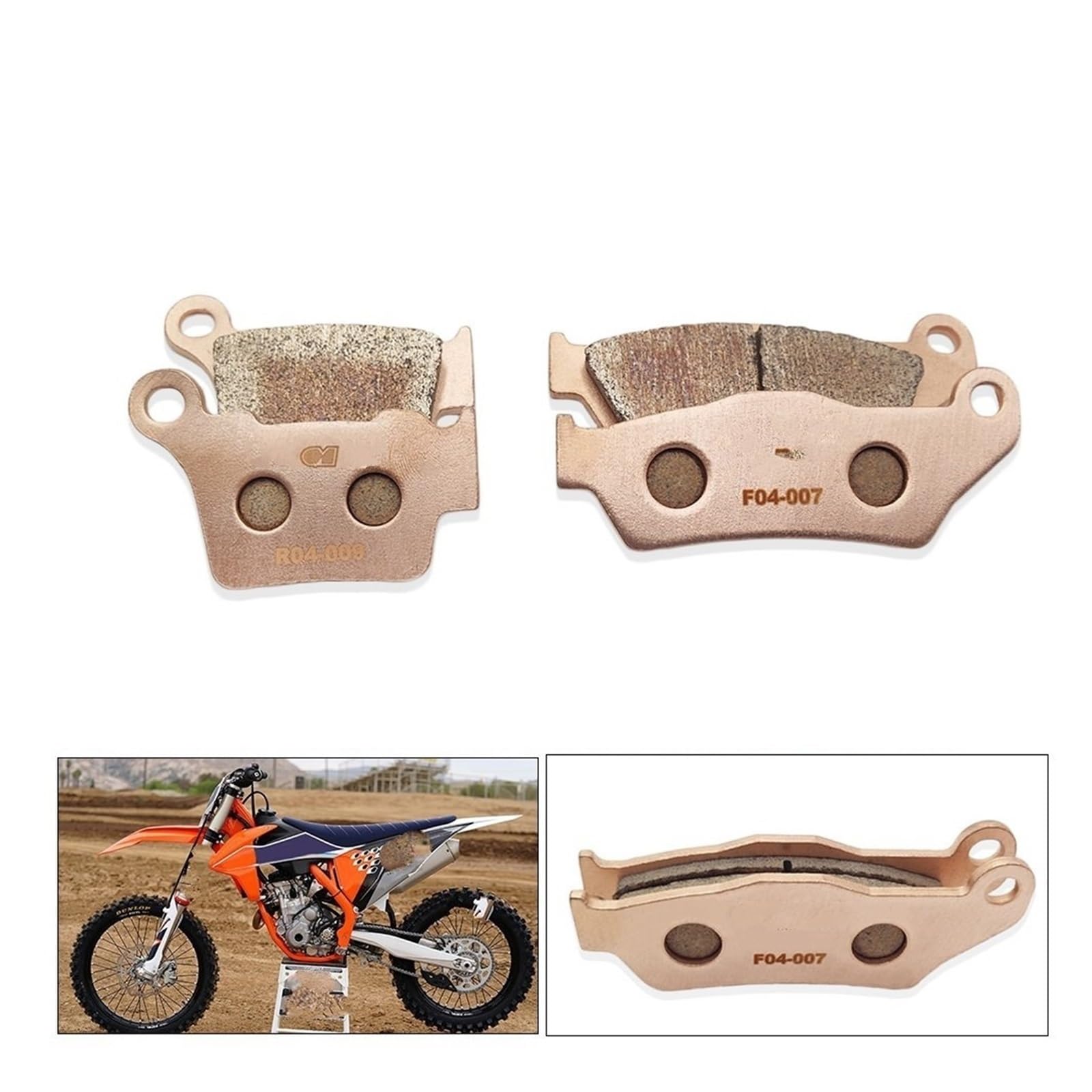 Pasuje Do KT-M Husq&varna SX SXF XC XCW EXC EXCF Klocki Hamulcowe Przednie I Tylne Motocykli Terenowych Spiek Miedziany Osłona Dekoracyjna Tarczy