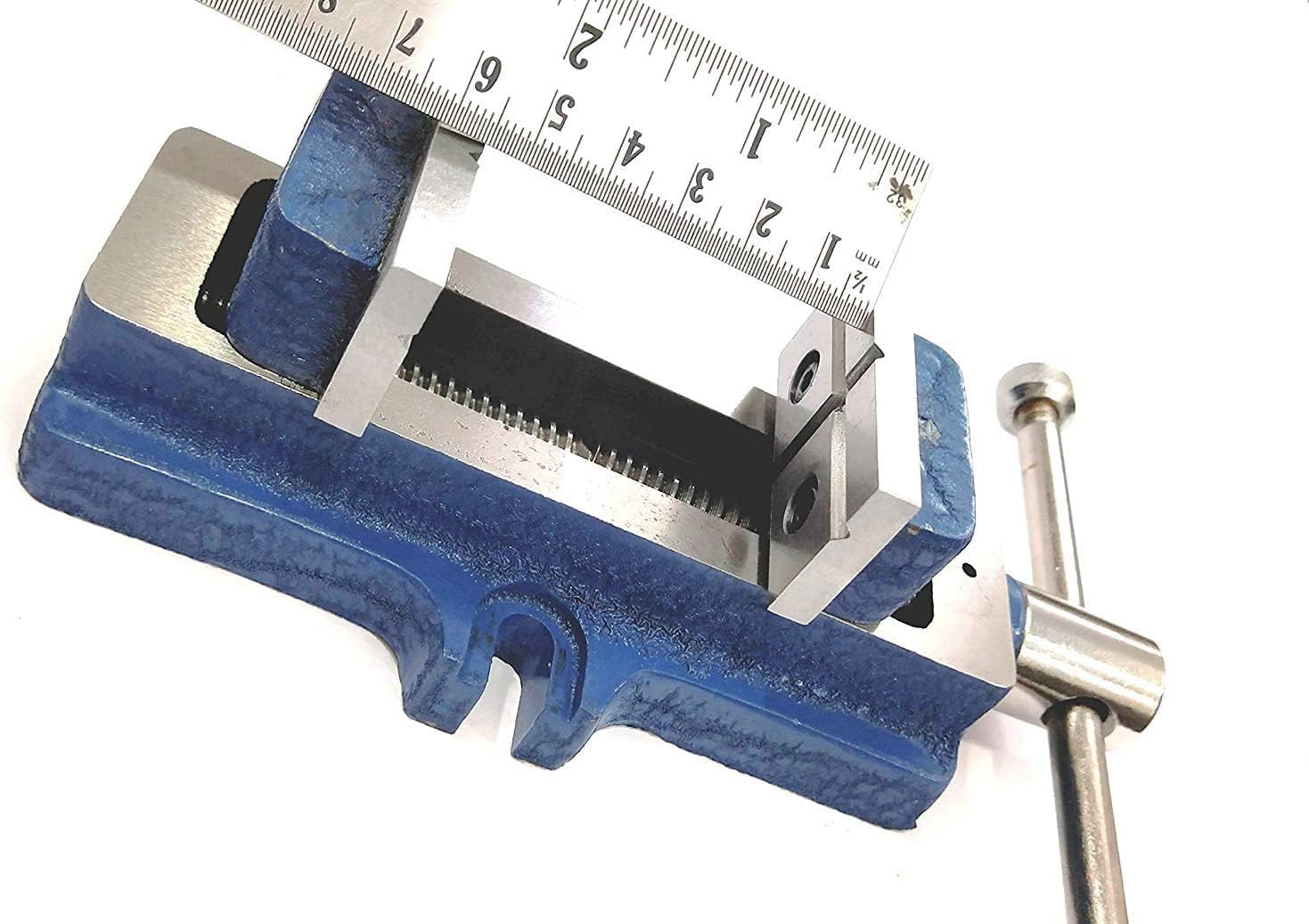 Buyohlic Tornillo de banco autocentrante con base fija, rígido y resistente (5 cm de ancho de la mandíbula: 50 mm)