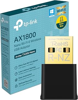 TP-Link Archer TX20U Nano Adattatore USB Wi-Fi 6 AX1800Mbps USB 3.0 per PC | Per Potenziare il Segnale Wi-Fi di Computer Fissi e Portatili, Windows 11 e 10, WPA3, MU-MIMO, OFDMA e Formato Nano