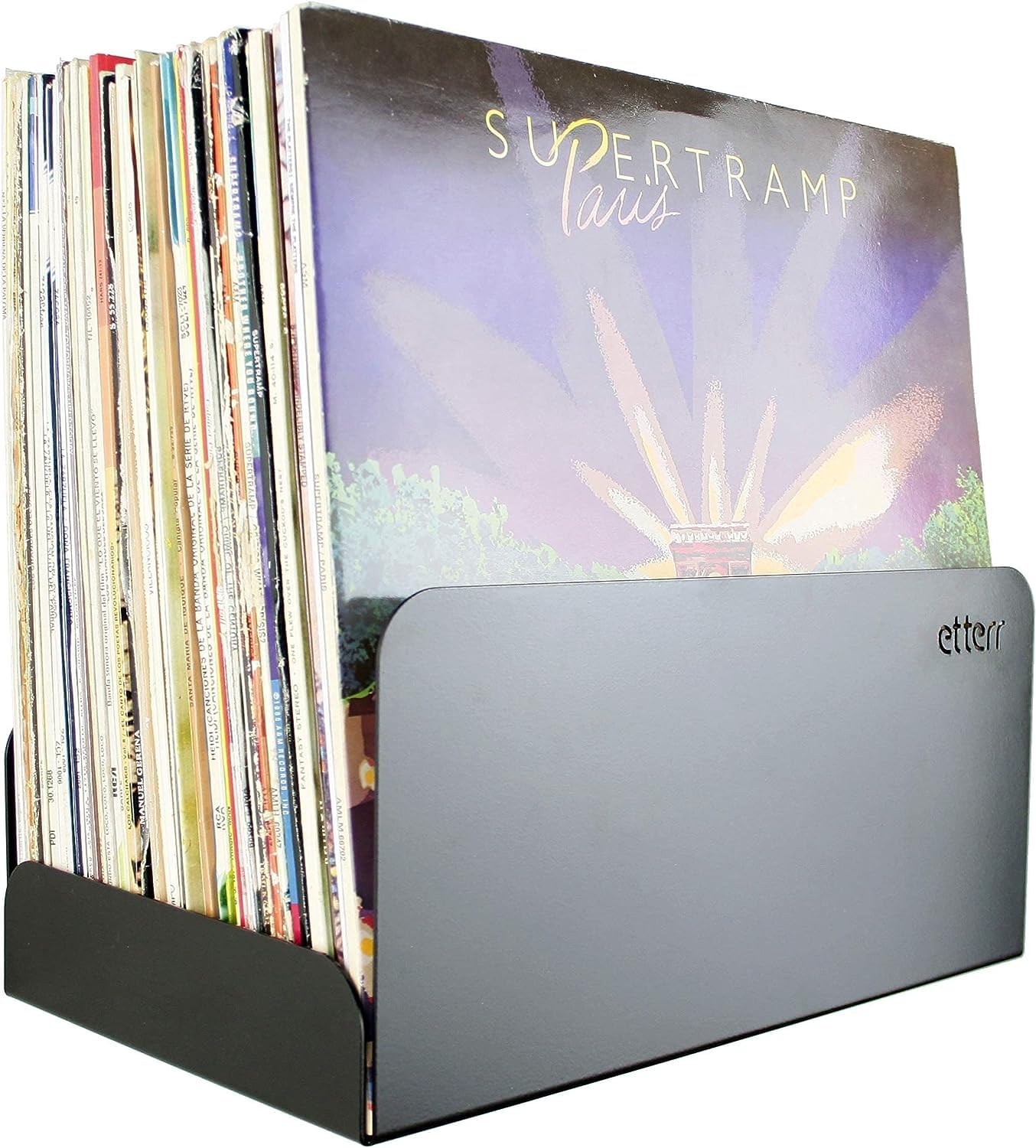 Doppelpack Vinyl Halter | für 50 Vinyls | 100% Stahl | Schallplatten Wandhalterung | Schallplattenständer | Schallplatten Regal | Schallplattenregal | Vinyl Regal