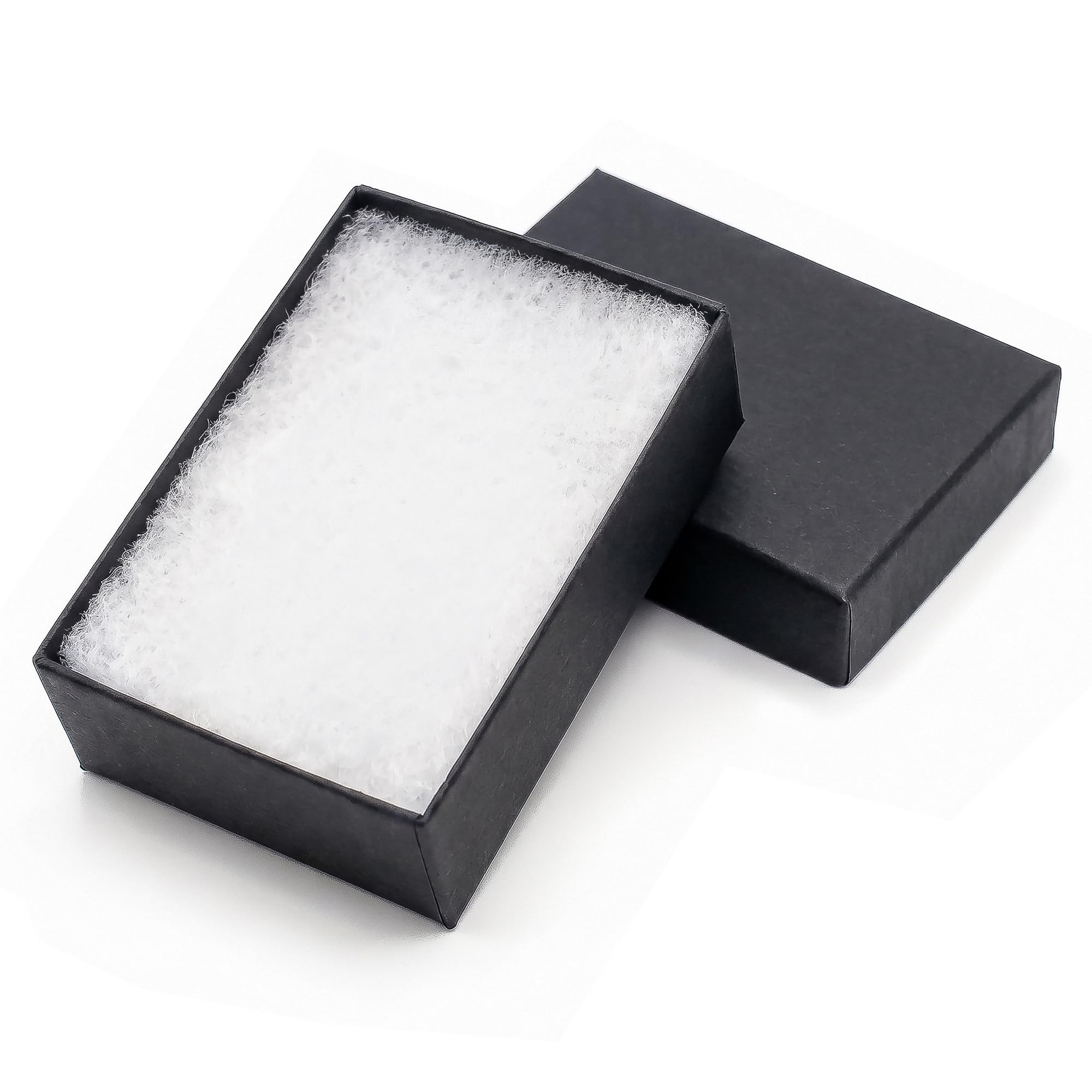 TheDisplayGuys Geschenkverpackung mit 25er Packung und Baumwollschachtel aus Baumwolle (Pappe) - Mattschwarz (8,3 x 5,7 x 2,5 cm) / (3 1/4 "x 2 1/4" x 1 ")
