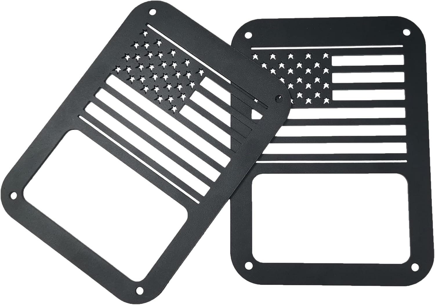 2Pack Rear Tail Light Covers Guards Compatible with 2007-2018 Jeep Wrangler JL JK Accessories,Light Guard(American Flag)