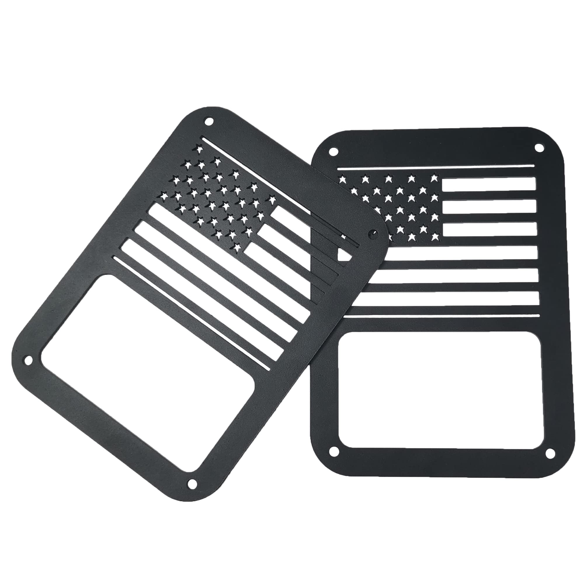 Confezione da 2 protezioni posteriori per fanali posteriori compatibili con accessori Jeep Wrangler JL JK dal 2007 al 2018, protezione luminosa (bandiera americana)