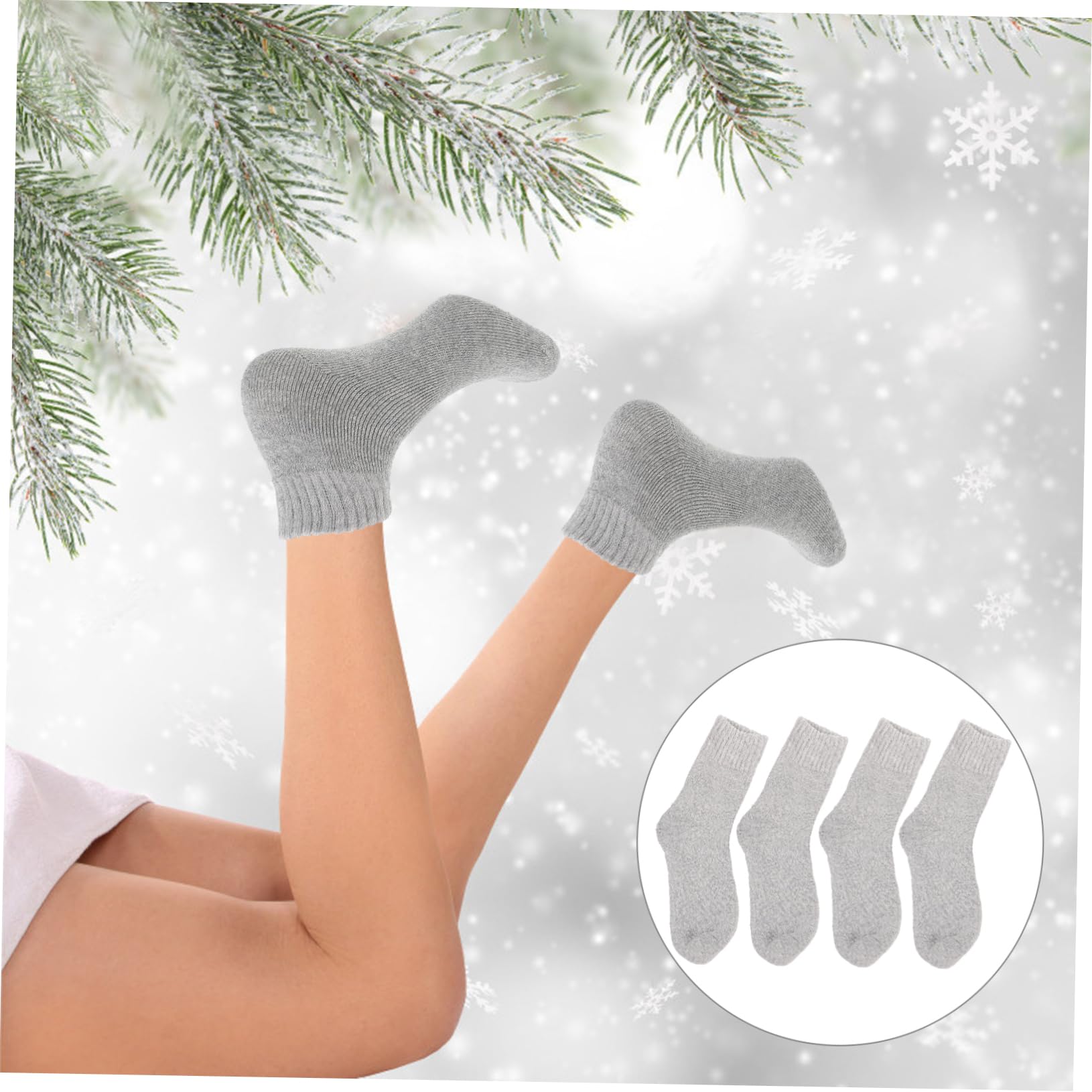 SHERCHPRY 15 Paar warme Socken für Herren, Wintersocken für Herren über die Wade, Socken für Herren, Damen, Socken, Winterhausschuhe für Mädchen, Weihnachtssocken, Weihnachtssocken, niedliche
