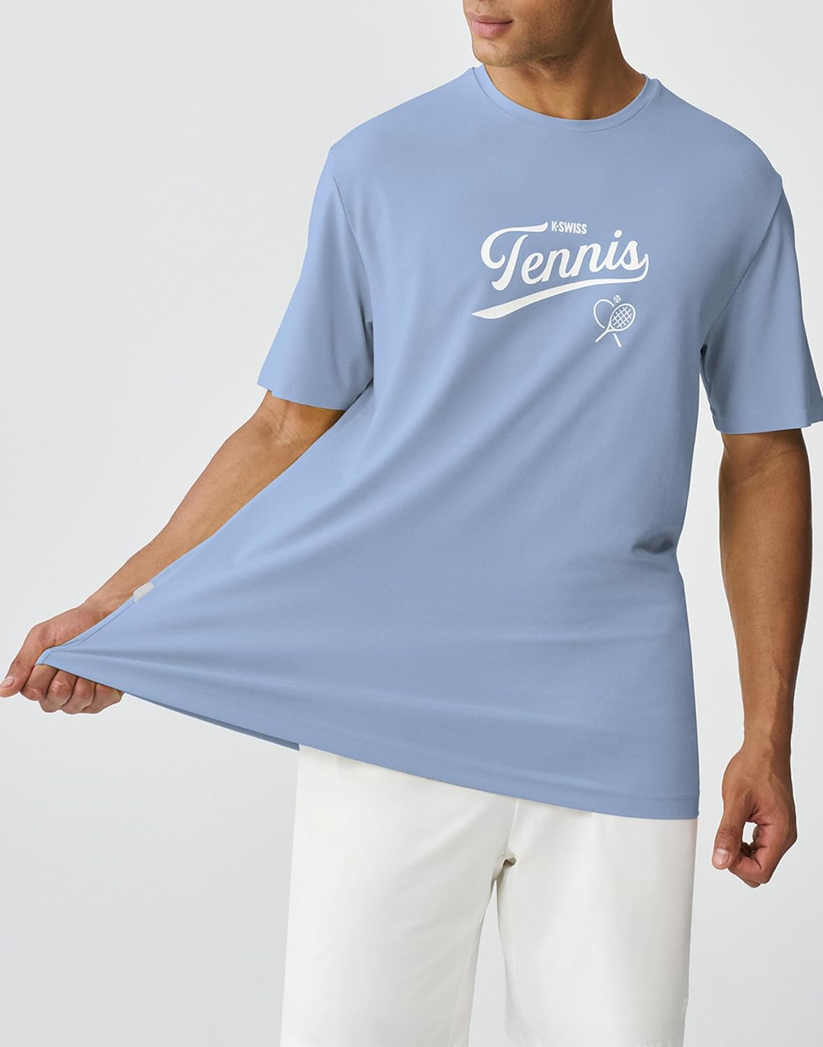 K-Swiss Men's Classic Sportswear T-Shirt - Ultra Soft Short Sleeve Crewneck T-Shirts with Graphic for Tennis Golf Gym Casual
