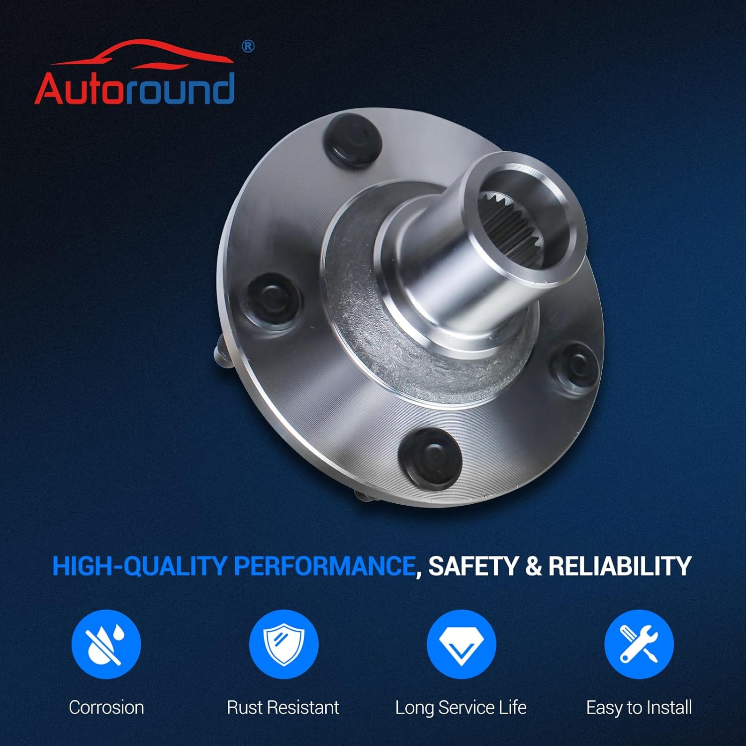 Autoround 518515 Pair Front Wheel Hub and Bearing Assembly Compatible with Ford Escape 2001-2012, Mazda Tribute 2001-2011, Mercury Mariner 2005-2011 5 Lugs