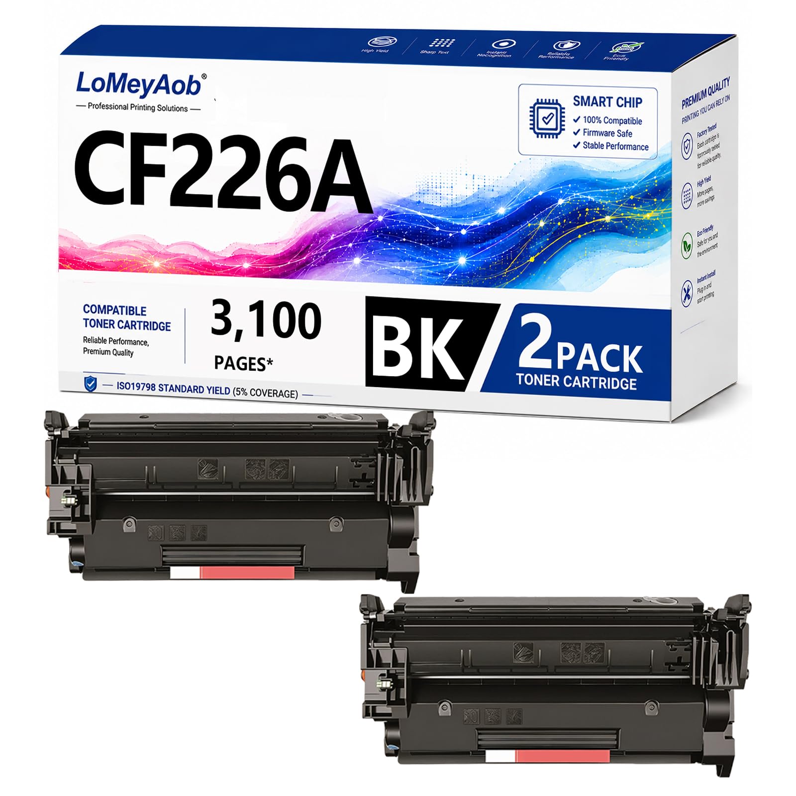 Cartuccia di toner CF226A 26A, sostituzione ad alta resa per stampante HP LaserJet M402dn M402n M402dw M426dw M426fdw M426fdn, 3100 pagine